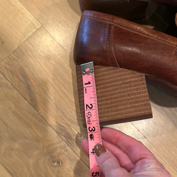 Kork-Ease Brown Leather Heeled Loafers - Picture 5 of 7